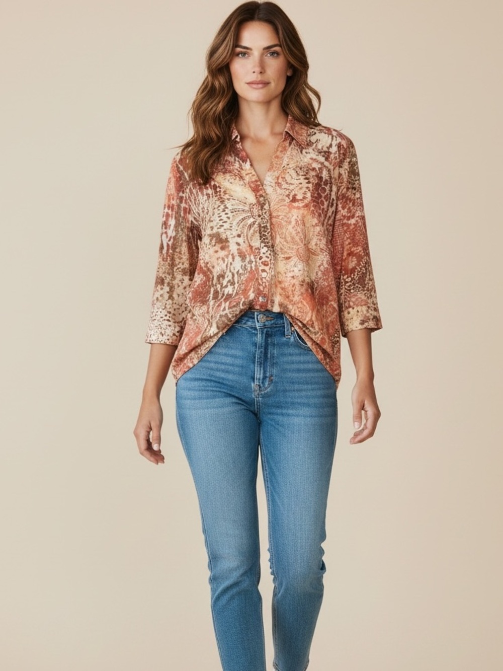 Gorgeous Chico's Bohemian Top Size 3 - Picture 1 of 8